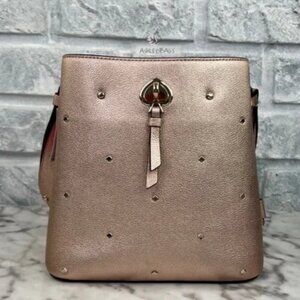 Kate Spade - Marti Small Studded Bucket - Shoulder Bag & Crossbody in Golden Pea